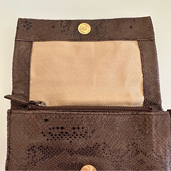 NWOT | Latico | Brown Snakeskin Leather Wallet / Clutch - Picture 11 of 16